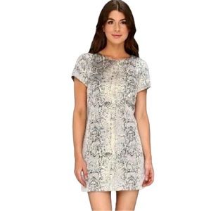 Sanctuary Snake Print Metallic Shift Dress
